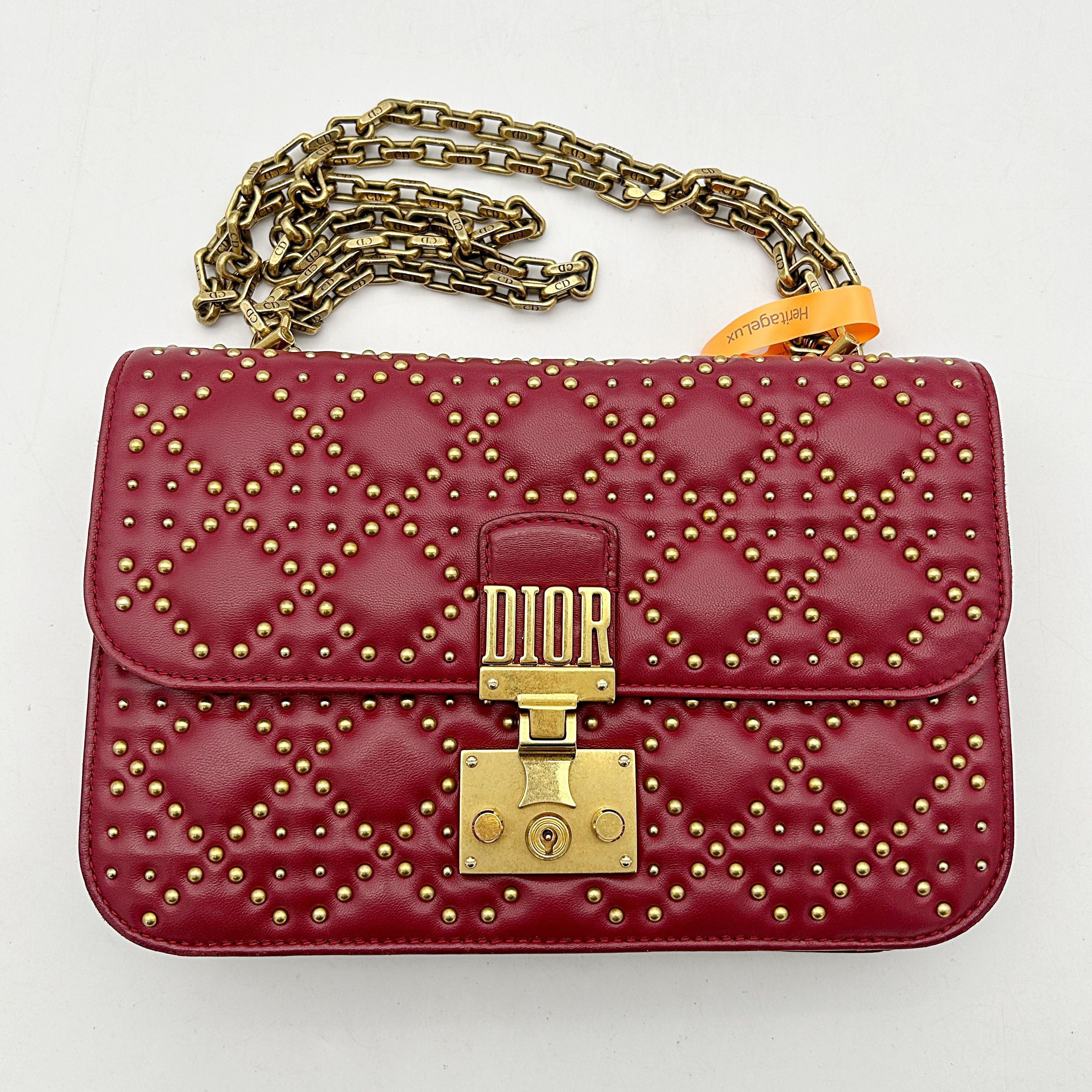 Studded Dioraddict Lambskin Bag CHRISTIAN DIOR Lambskin Cannage