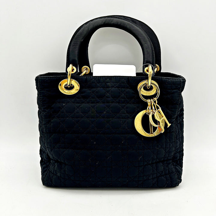 【美品】Chistian Dior  vintage handbag Dior Vintage Tote | Black Dark Silver Handbag - Luxe Du Jour