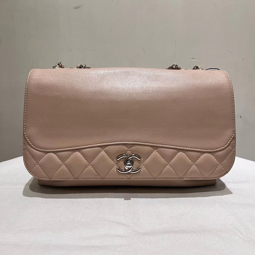 Chanel Beige Flap Bag Medium Size.