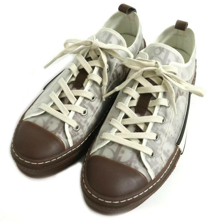 Dior Brown and White Low Top Sneakers Size F 43 - Men's Designer Shoes.