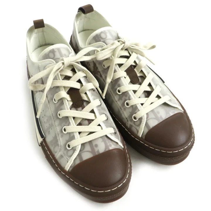 Dior Brown and White Low Top Sneakers Size F 43 - Men's Designer Shoes.