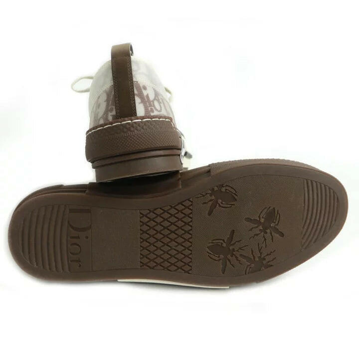 Dior Brown and White Low Top Sneakers Size F 43 - Men's Designer Shoes.
