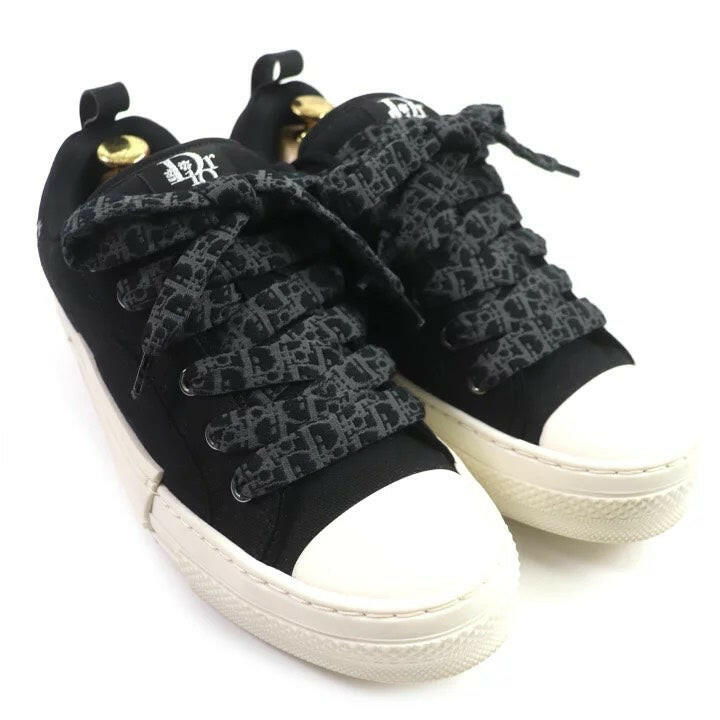 Dior Black Monogram Sneakers Size 41 with Box and Dust Bag.