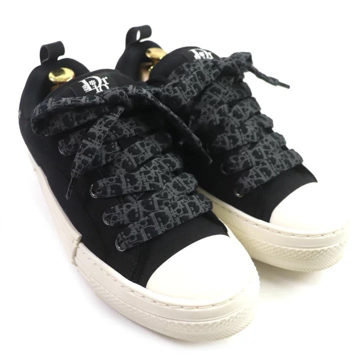 Dior Black Monogram Sneakers Size 41 with Box and Dust Bag.