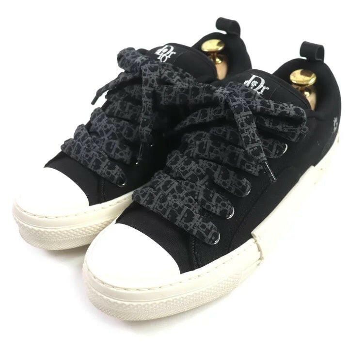 Dior Black Monogram Sneakers Size 41 with Box and Dust Bag.