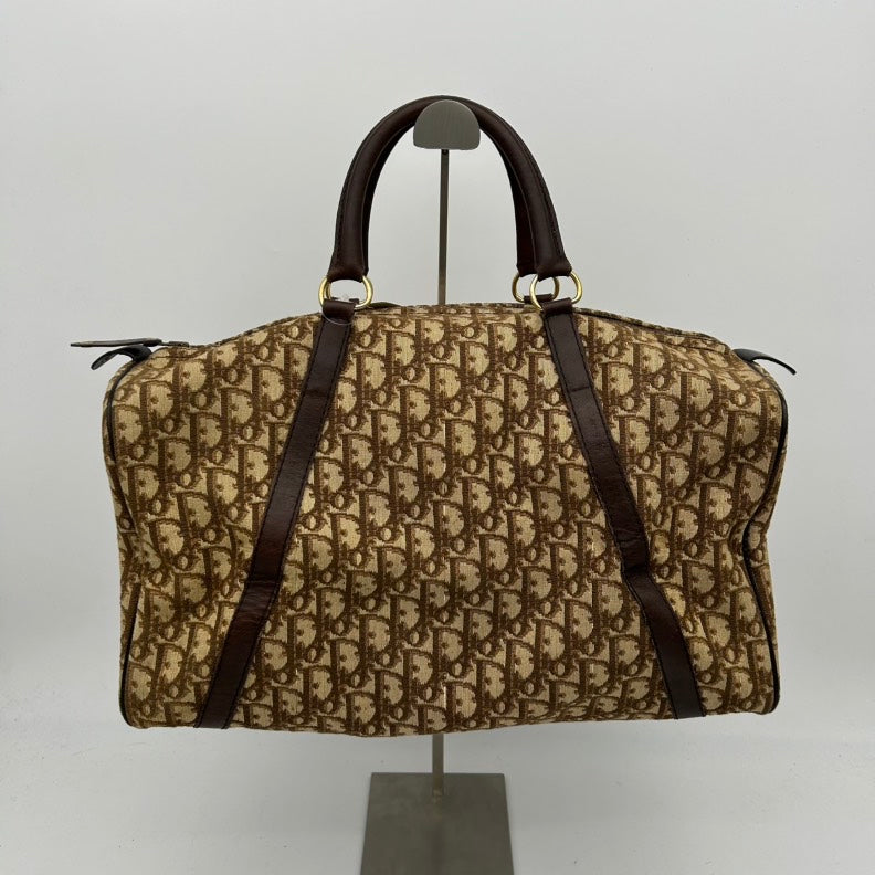 Dior Diorissimo Brown Canvas Travel Bag Large.