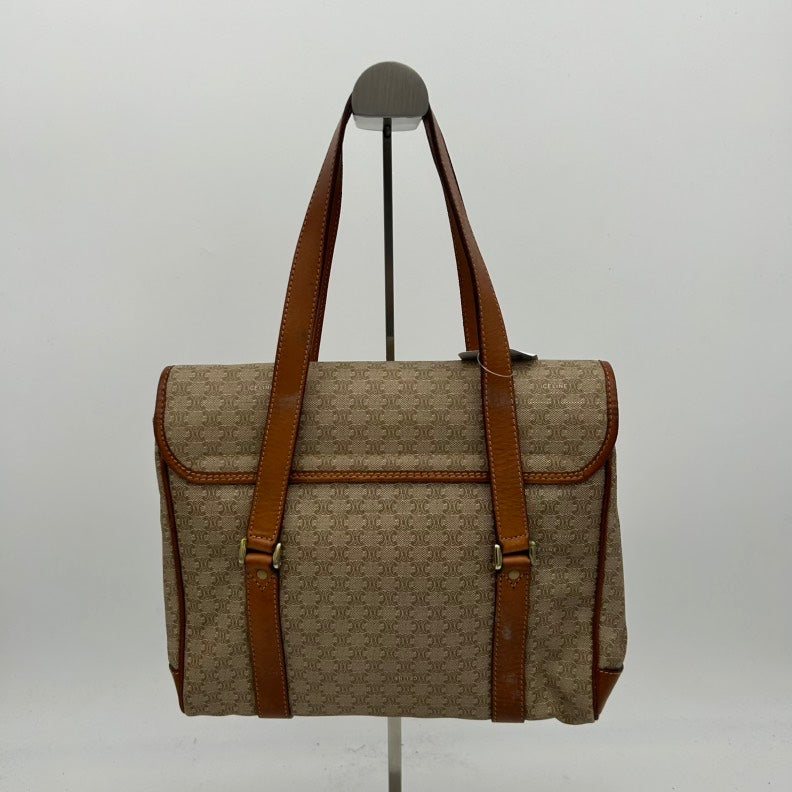 Celine PVC Beige Shoulder Bag Medium Size.