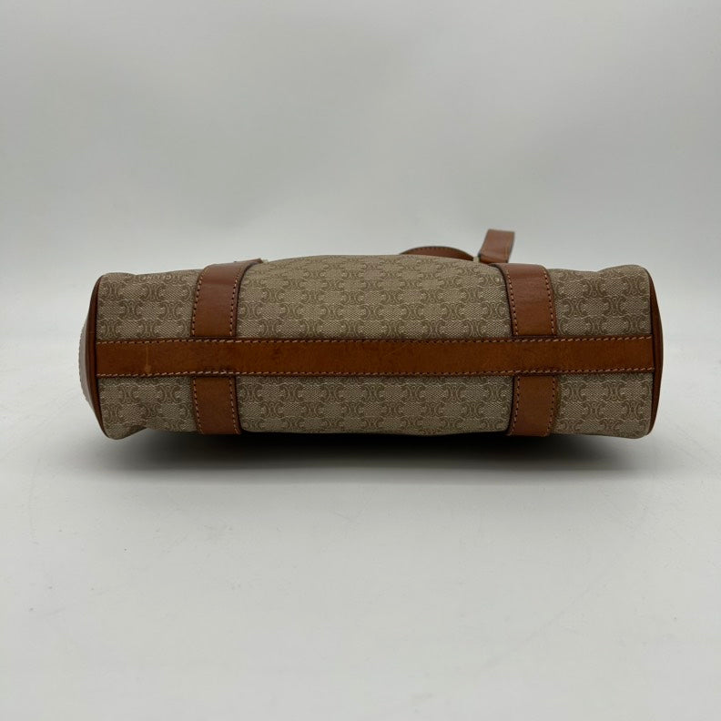 Celine PVC Beige Shoulder Bag Medium Size.