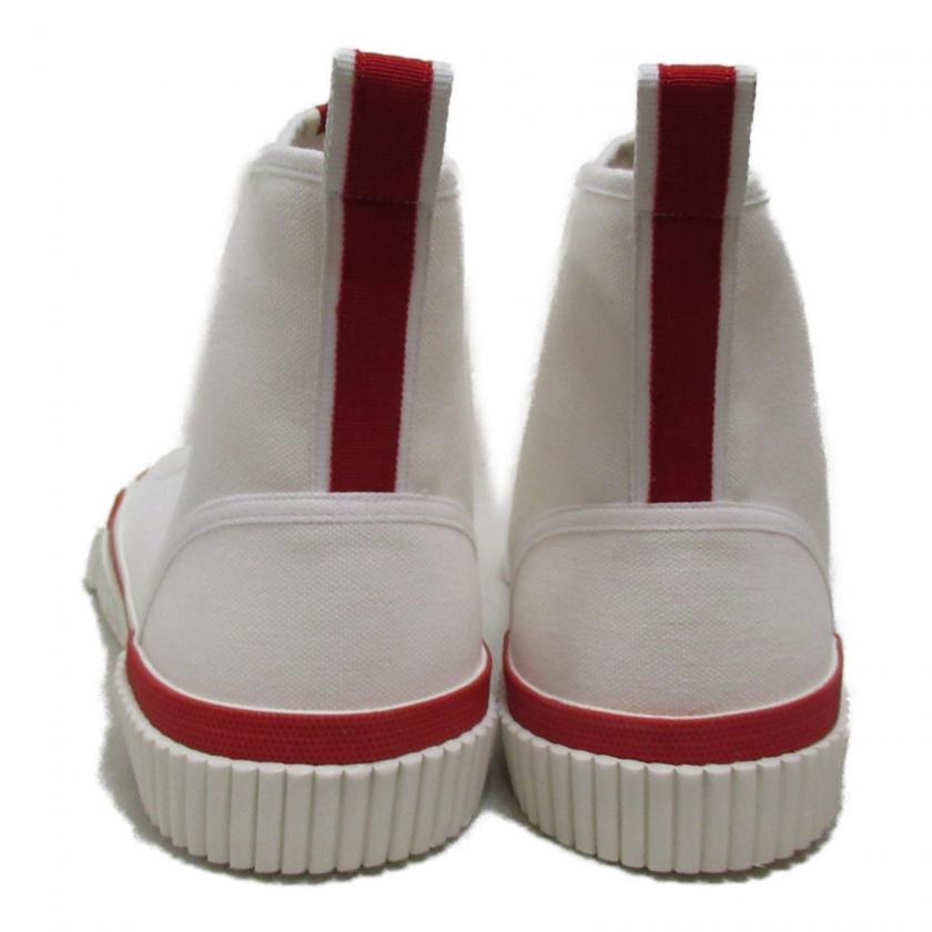Christian Louboutin Pedro White Canvas Sneakers Cotton JP24.5cm.