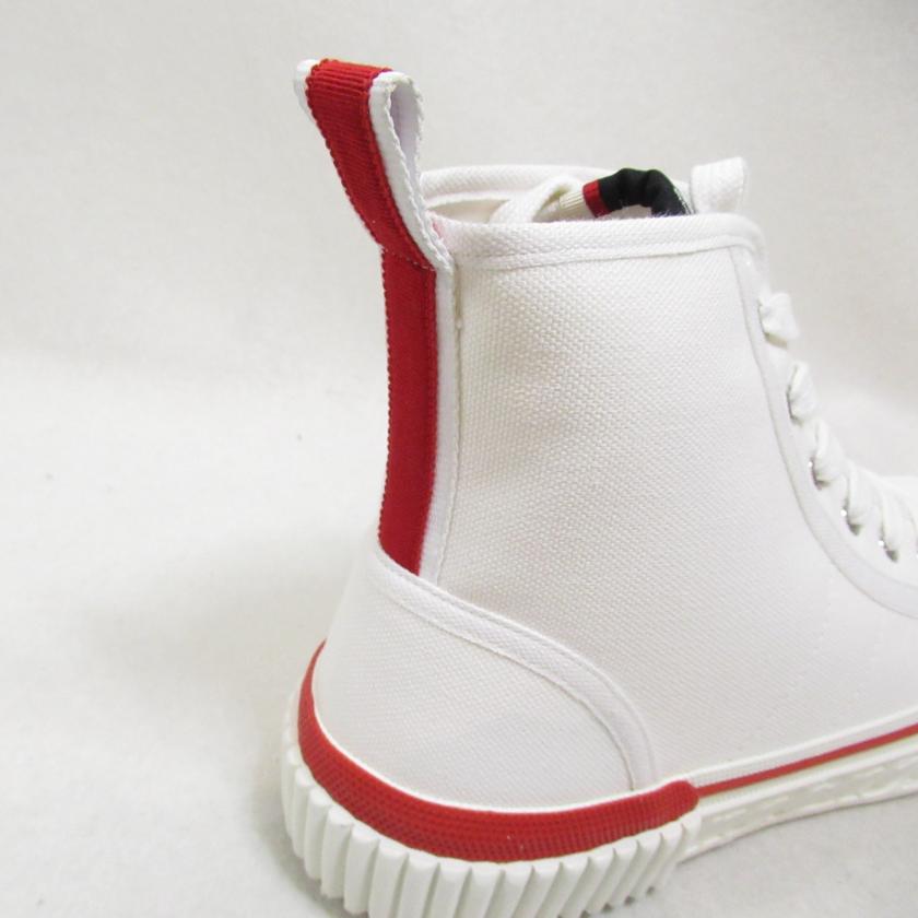 Christian Louboutin Pedro White Canvas Sneakers Cotton JP24.5cm.