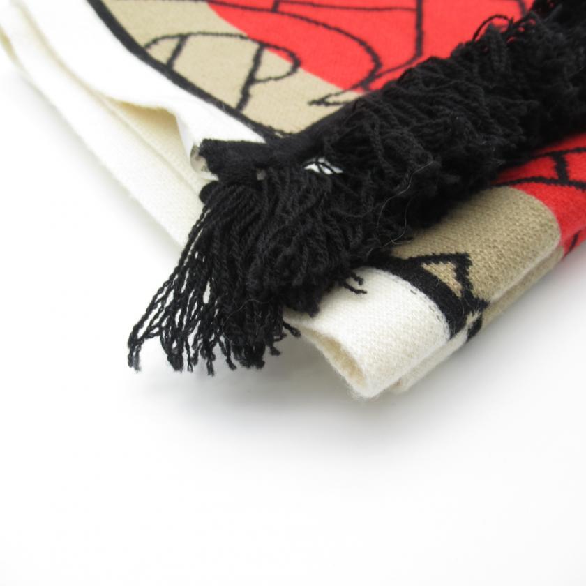Burberry Red Cashmere Scarf.
