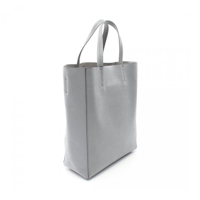 Celine Vertical Small 2WAY Gray Leather Hippopotamus Handbag Tote Bag.