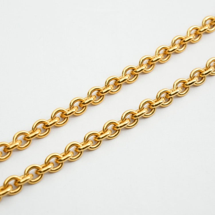 Chanel CC Gold Pendant Necklace 18 inches.