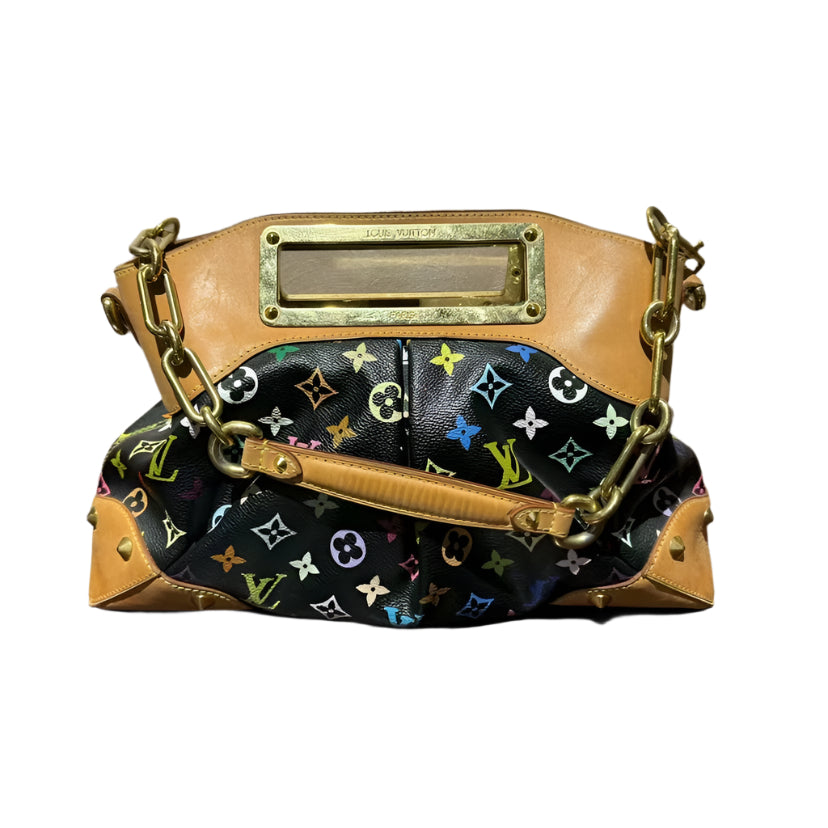 Louis Vuitton Monogram Multicolor Judy MM Black Handbag