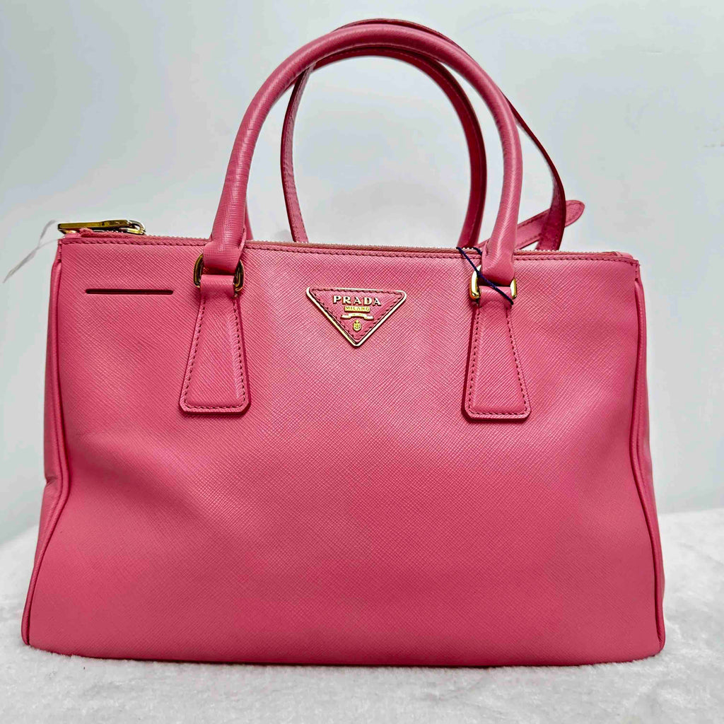 TT! Pre-loved PRADA BJ1109904030 Pink Saffiano Handbag Shoulder